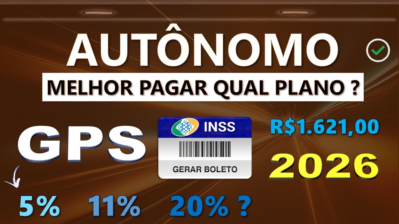 Como PAGAR o INSS pela INTERNET ou PREENCHER a GPS pelo carnê laranja - CONTRIBUINTE AUTÔNOMO / 2026