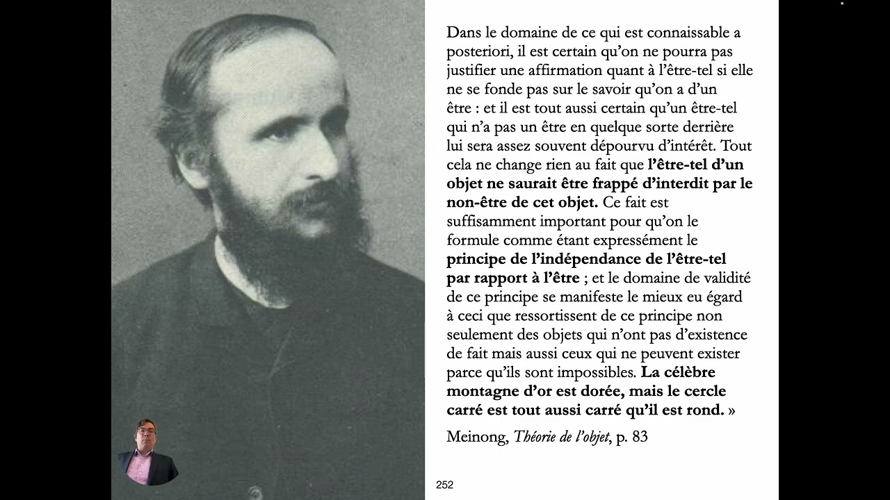 Brentano,, Meinong, Husserl, Cours 10, partie 1