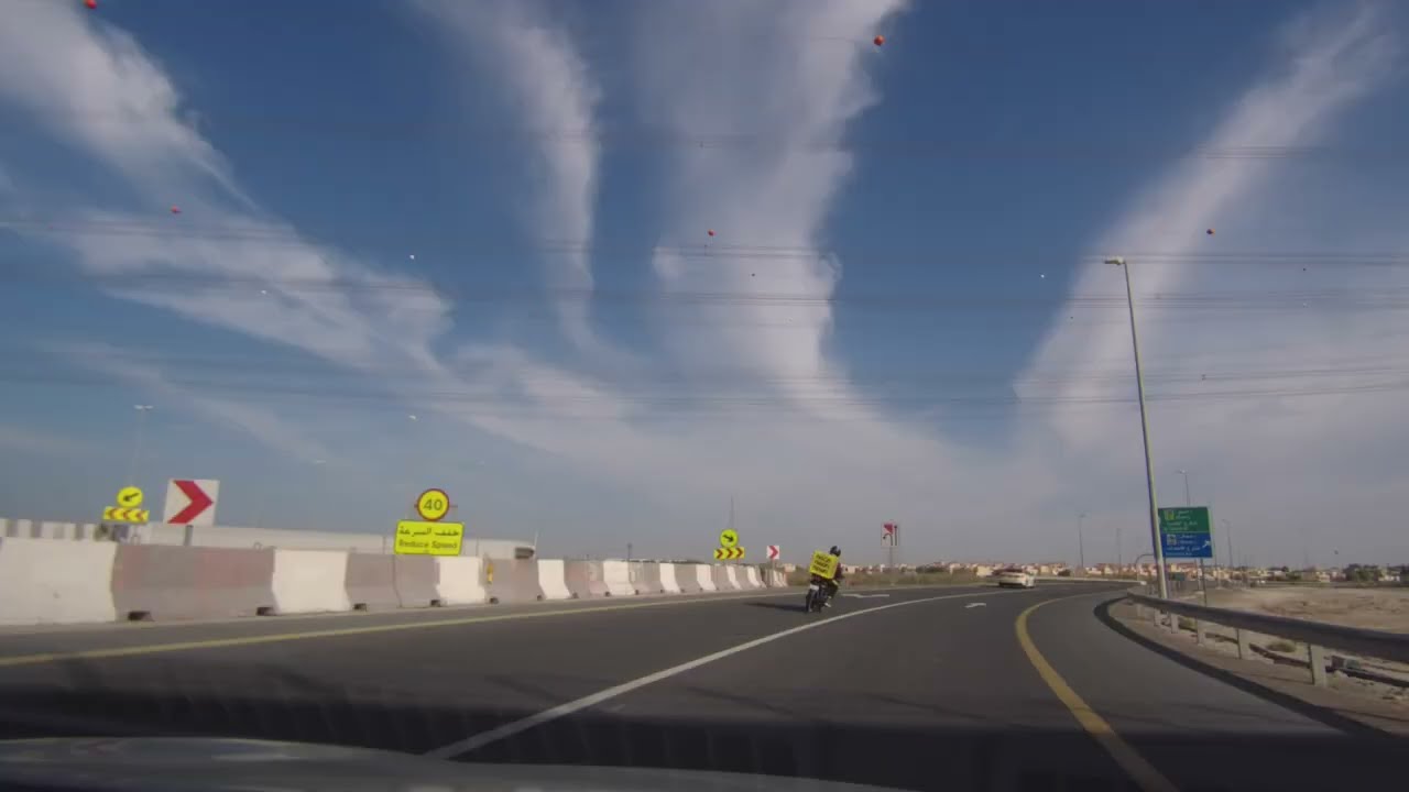 Early morning driving time lapse photography