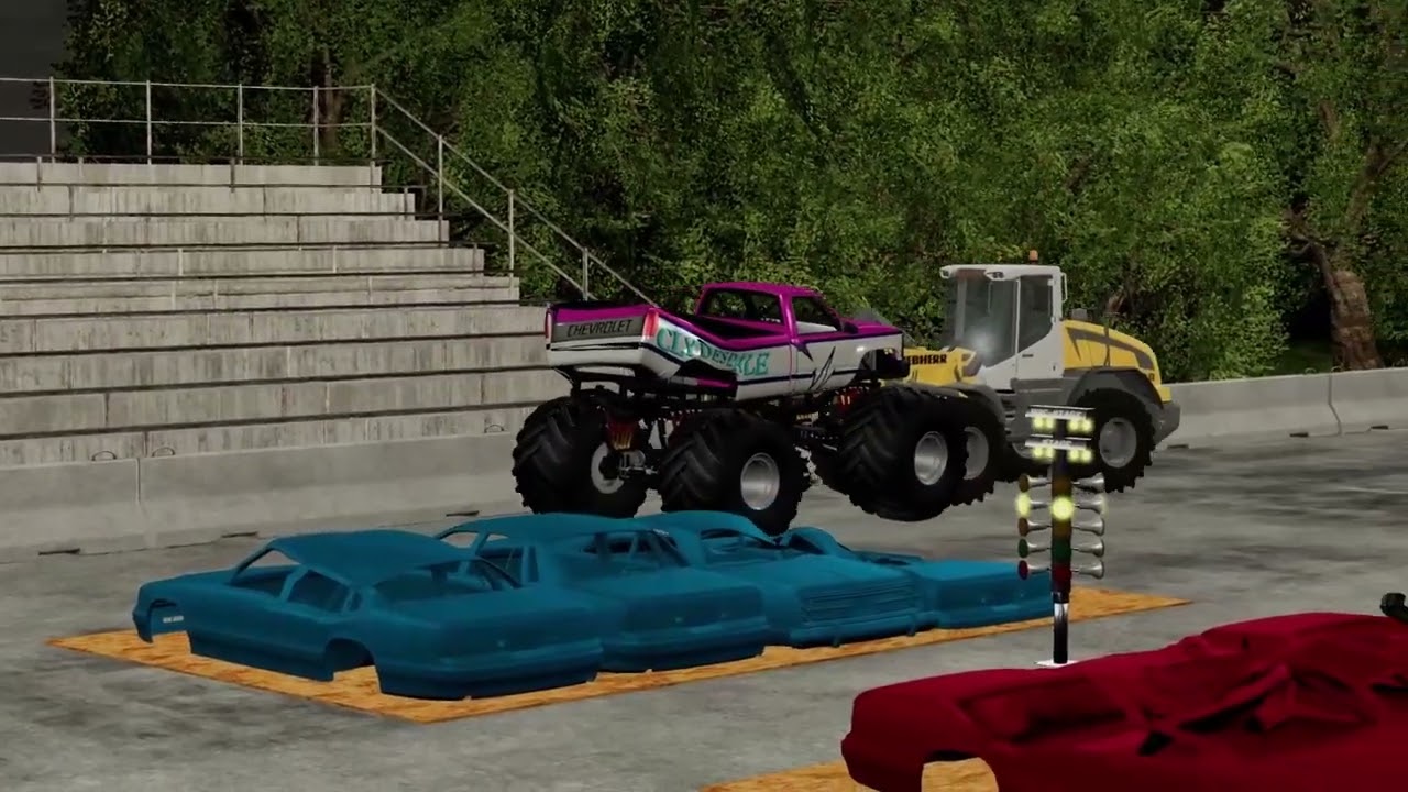 BeamNG Monster Truck Challenge Pine City Race 1