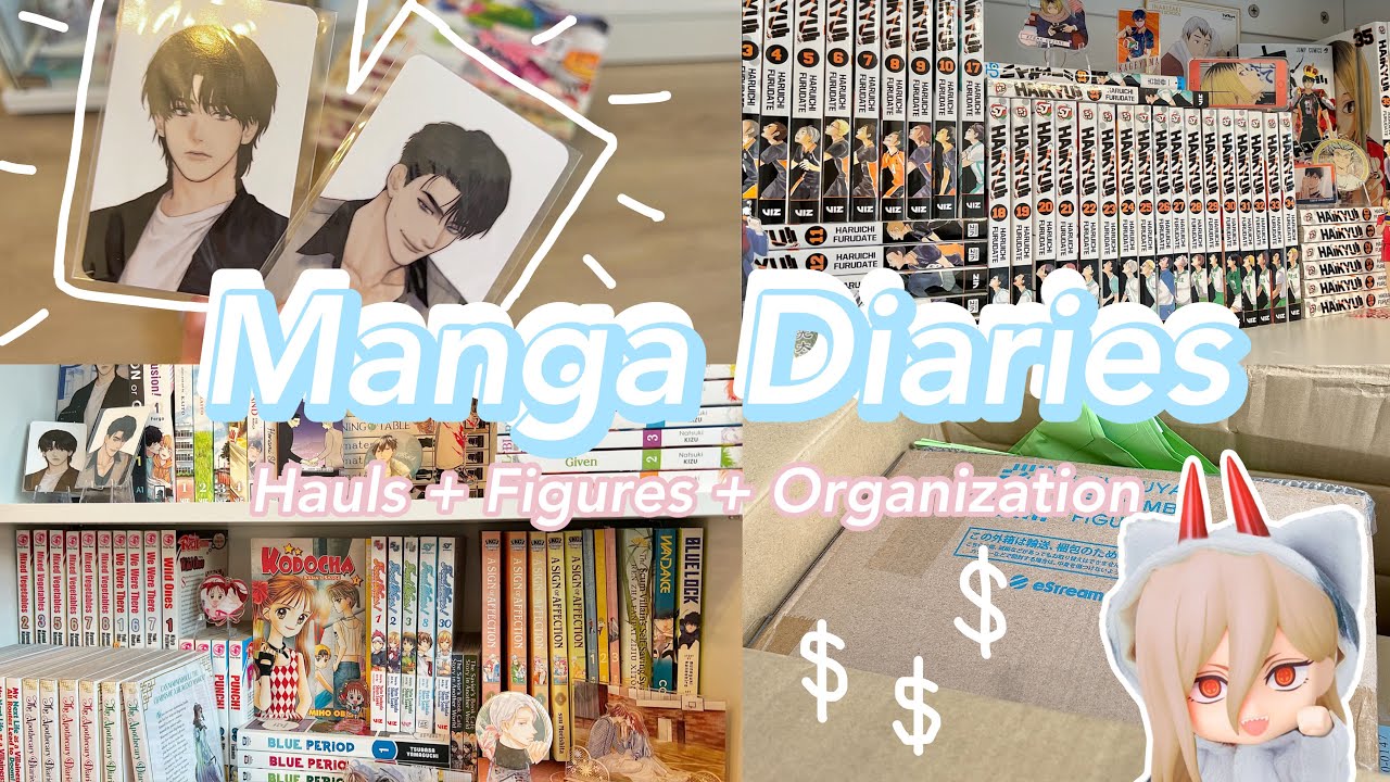 Manga Diaries 📦// manga organization, manga collection, anime figure haul, manga haul + more!