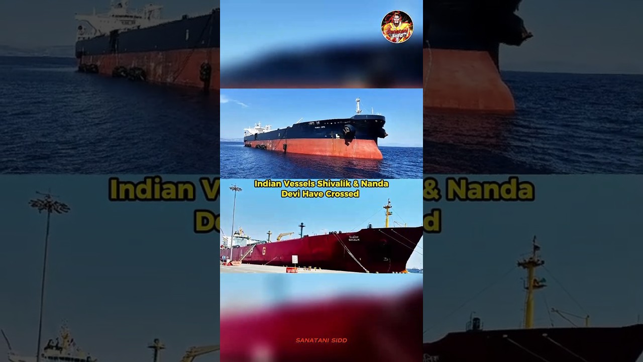 Indian Navy warships escort Indian Vessels Shivalik & Nanda devi through the Gulf of Oman. 🇮🇳🔥