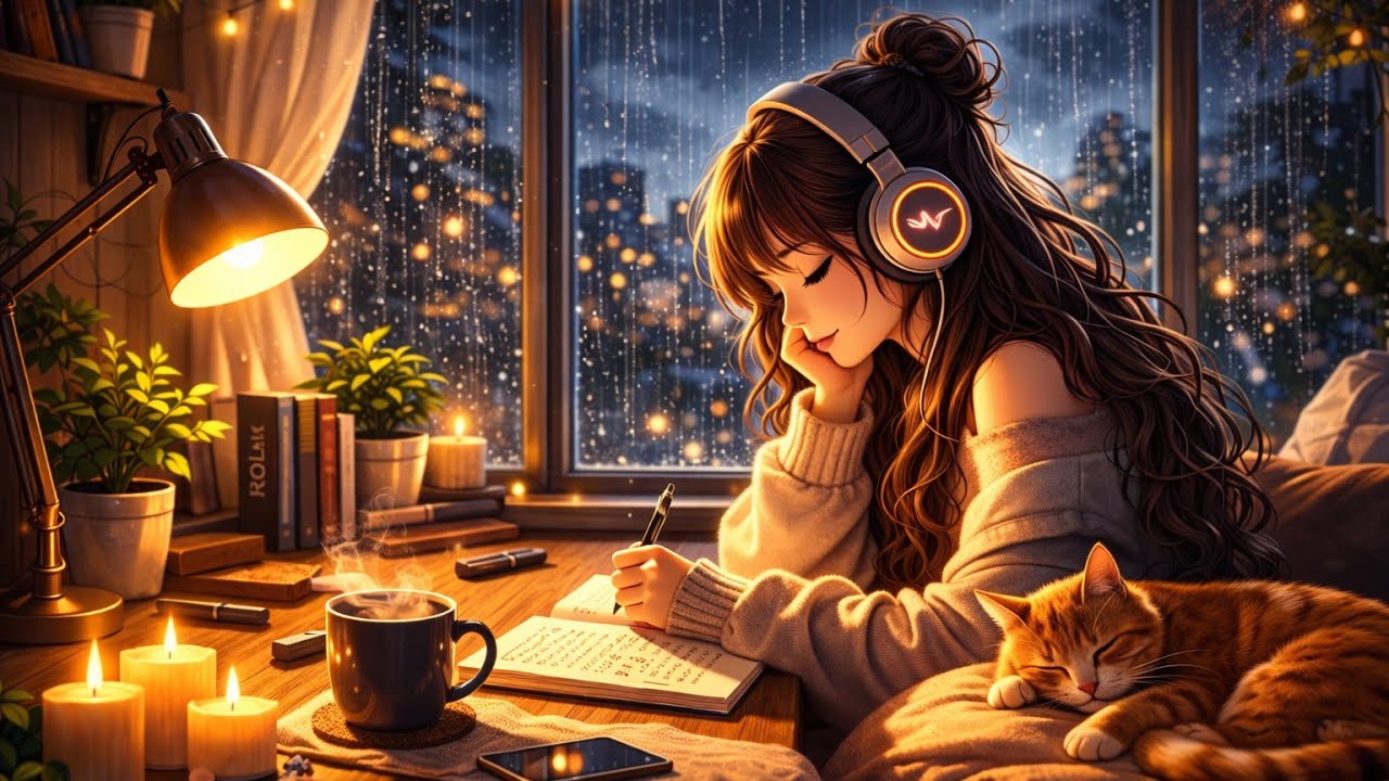 LoFi Rain Study Music 🌧️ | 3 AM Deep Focus Beats for Study, Relax & Sleep | Cozy Night Lofi Hip Hop