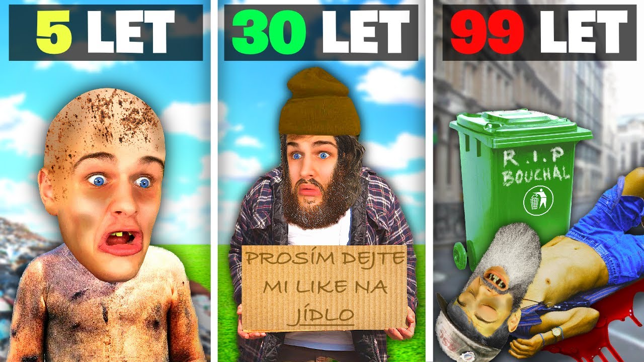 Žiju 99 LET jako BEZDOMOVEC od narození do smrti v GTA 5!