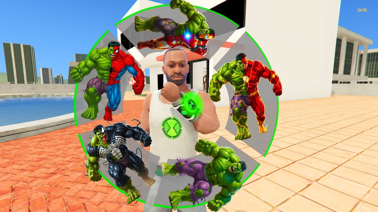 Franklin Playing As ALL HULK In INDIAN BIKE DRIVING 3D