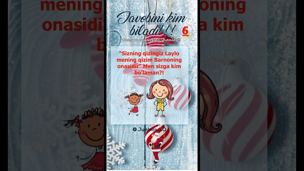 Javobini kim biladi?! #shorts #boshqotirma #puzzle #головоломка #iq #jumboq #iqtest