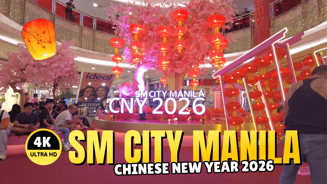 SM City Manila Chinese New Year 2026 🏮 Mall Tour & Festive Decorations [4K]•