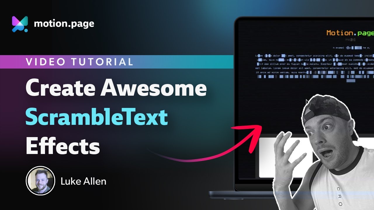 Start Using GSAP's ScrambleText with Motion.page for Extra Flair Today! 🔥