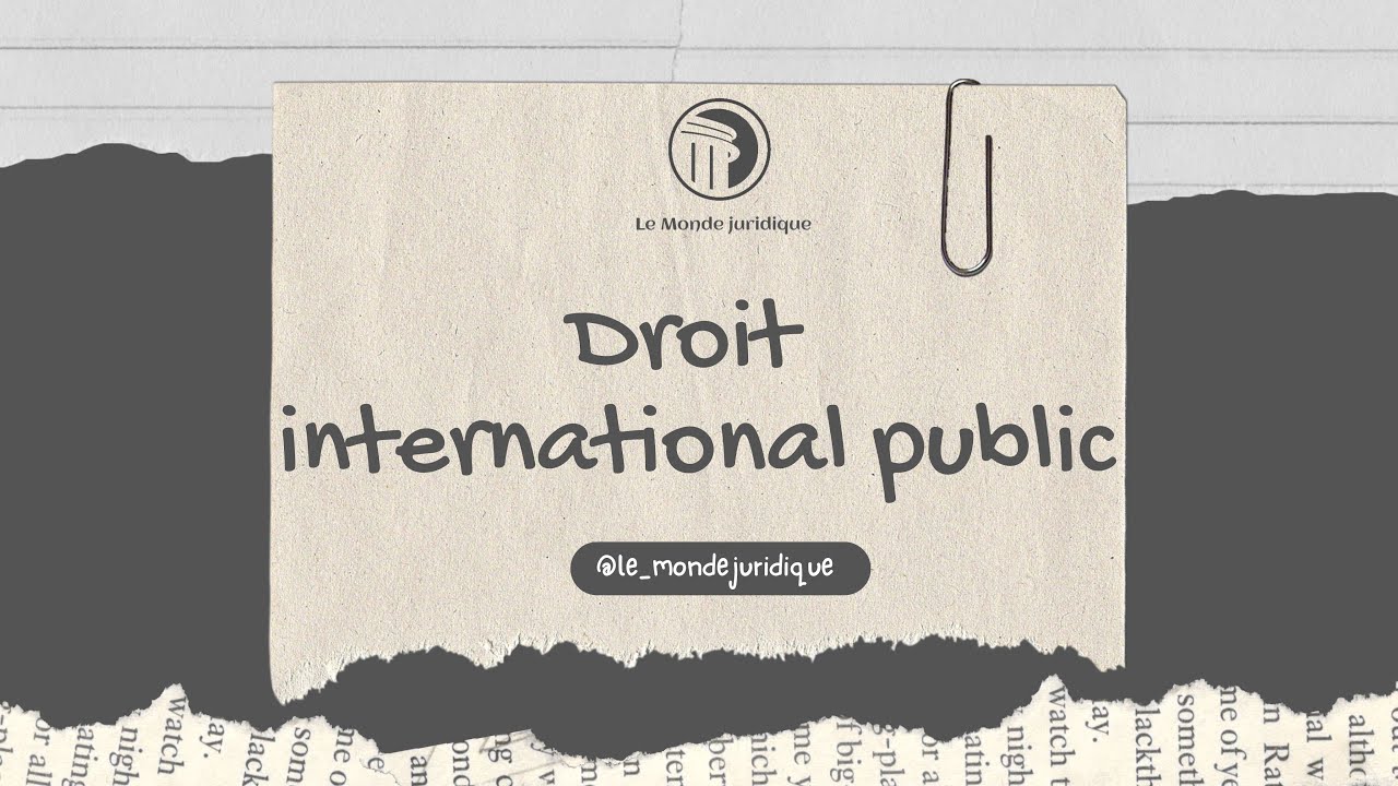 Droit International Public  - 1&egrave;re partie  - Pr.chafii JABAL