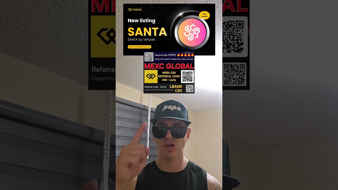 $SANTA - SANTA BY VIRTUALS TOKEN CRYPTO COIN HOW TO BUY MEXC LBANK WEEX BASE BLOCKCHAIN AI AGENTS