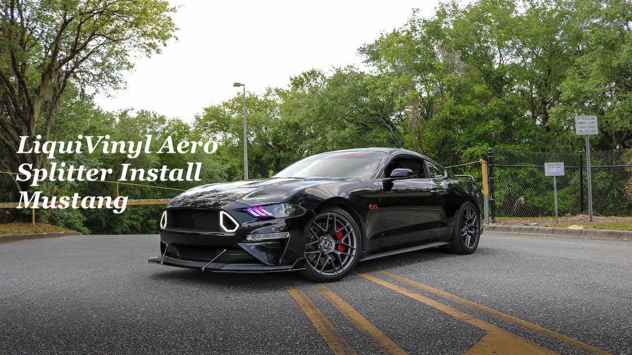 LiquiVinyl Aero Splitter Install! (15-20 Mustang)