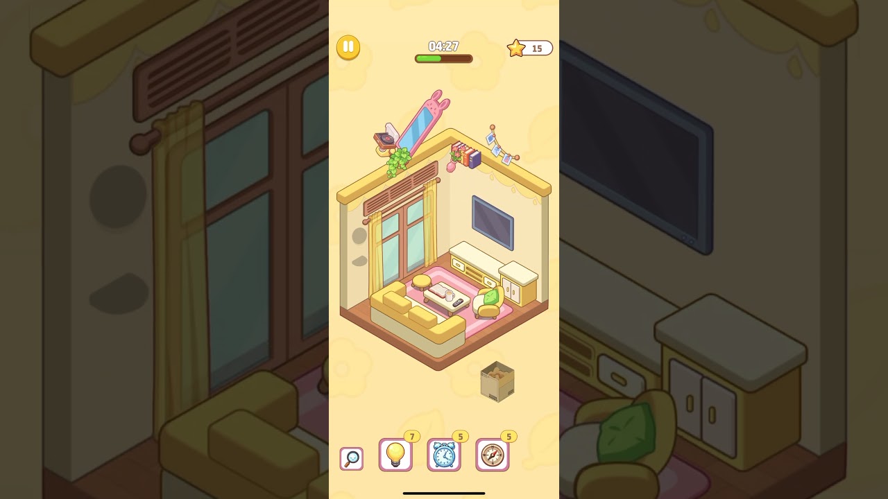 Cozy Room &ndash; Level 5 Walkthrough | Living Room with TV & Sliding Door 🛋️📺