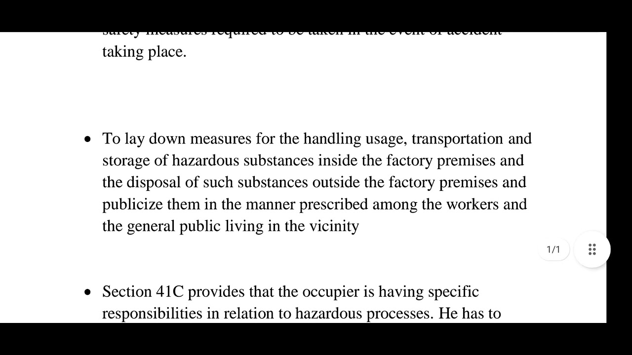 What are the responsibilities of an occupier in a factory? In tamil