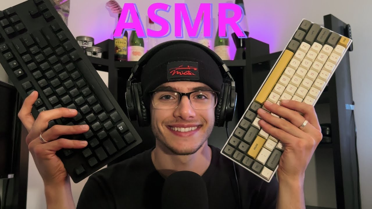 ASMR 😴🎹// 1 HOUR Keyboard Sounds (High Sensitivity w/ Whispered Rambles)