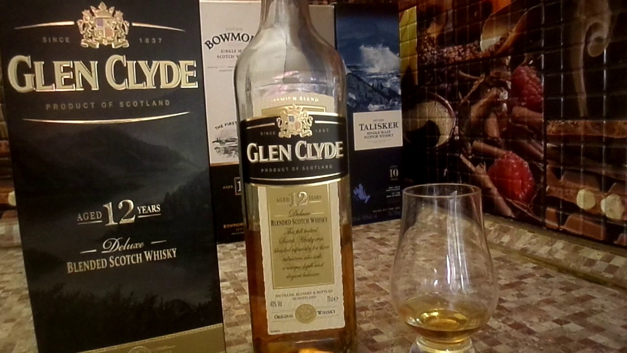 Обзор виски.GLEN CLYDE 12 years.Deluxe blended scotch whisky.