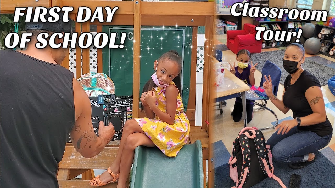 Imani's FIRST DAY of School! Touring her New Classroom! Shopping!