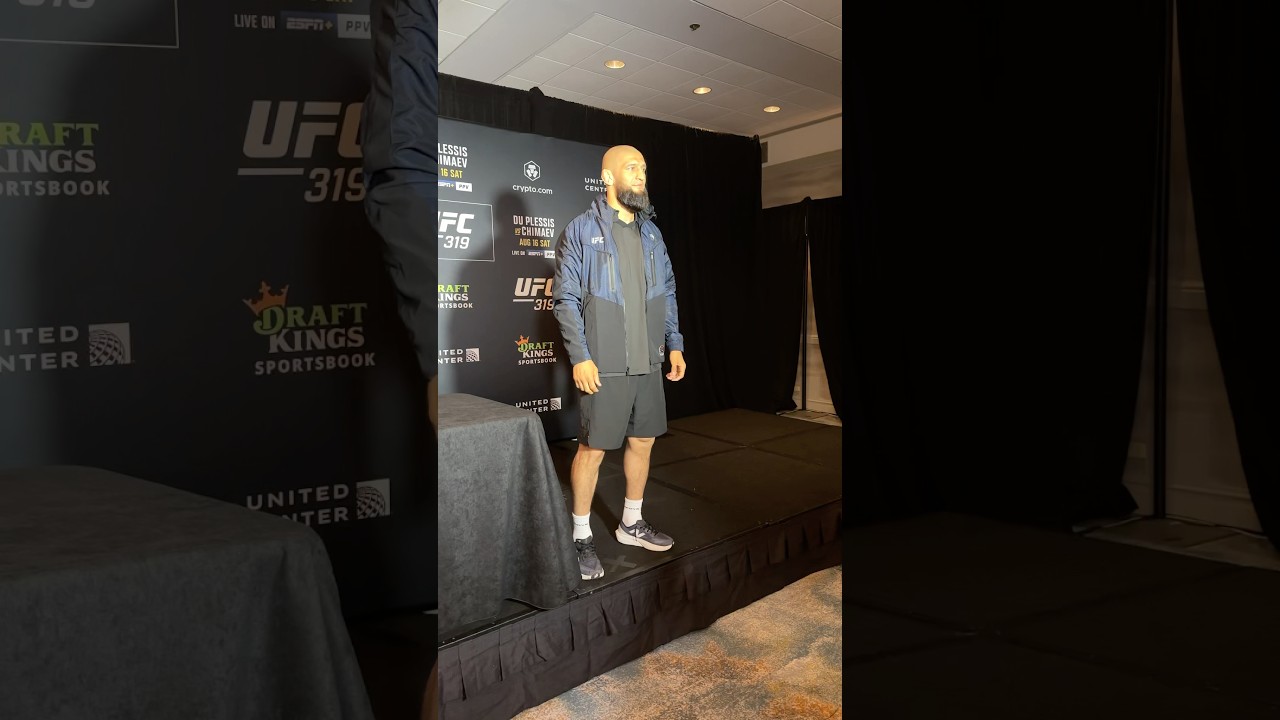 🐺😤 KHAMZAT CHIMAEV FIRST APPEARANCE AT UFC 319 MEDIA DAY AHEAD OF DRICUS DU PLESSIS FIGHT