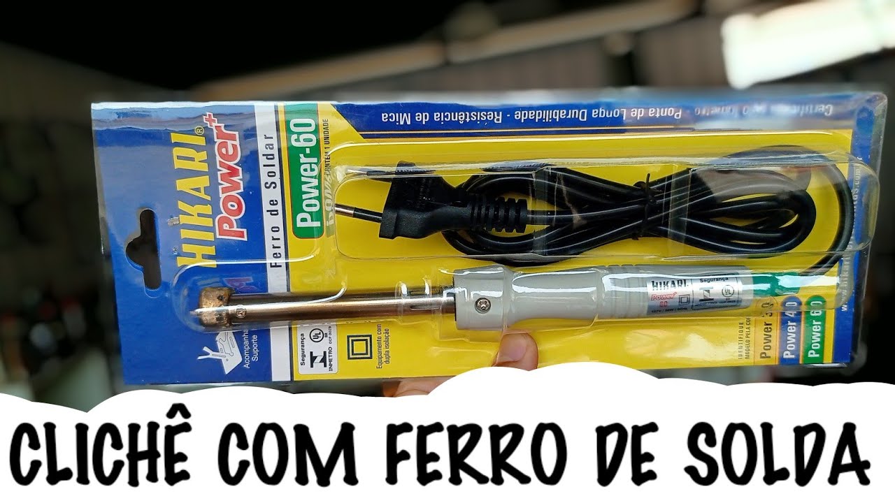 Clichê com ferro de solda (adaptação)