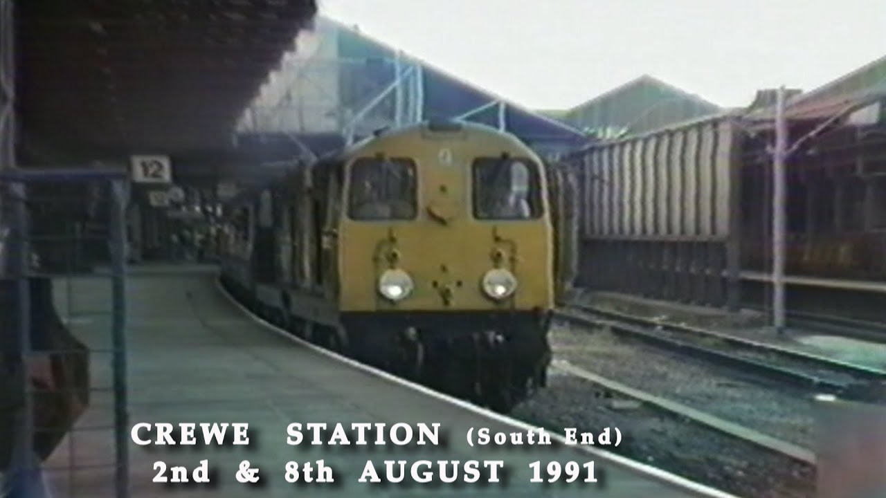 BR in the 1990s Crewe Station South end on 2nd & 8th August 1991