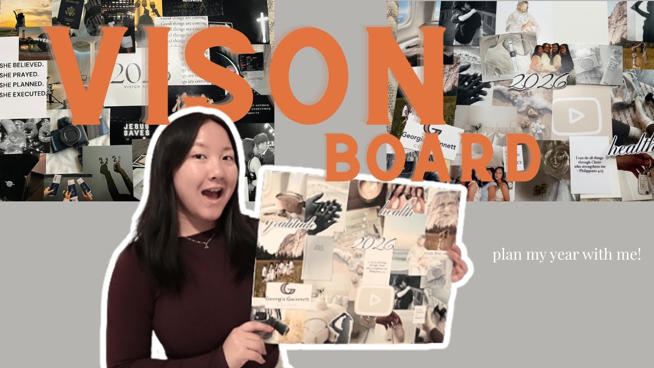 2026 VISION BOARD! | last year recap + mini shopping trip