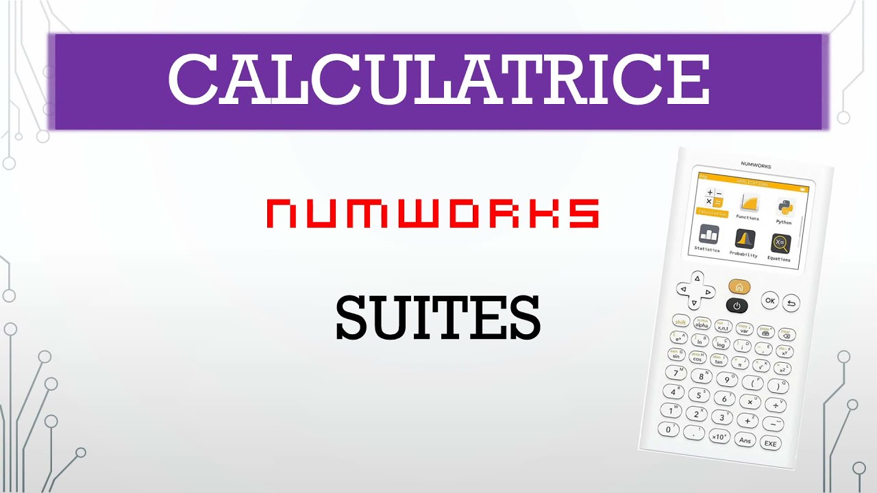 Calculatrice - Maths - Utiliser la calculatrice Numworks lors de l'étude d'une suite