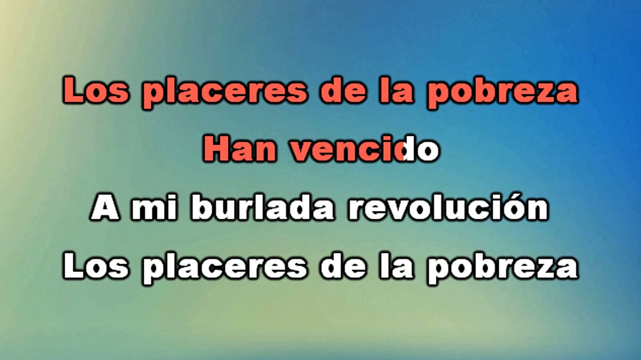 Karaoke | Héroes Del Silencio | Los Placeres De La Pobreza