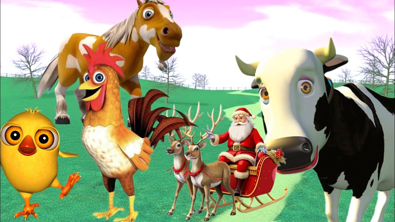 El pollito y el tractor de la granja 3D game pollito pío el Toro se congela jugando 3D