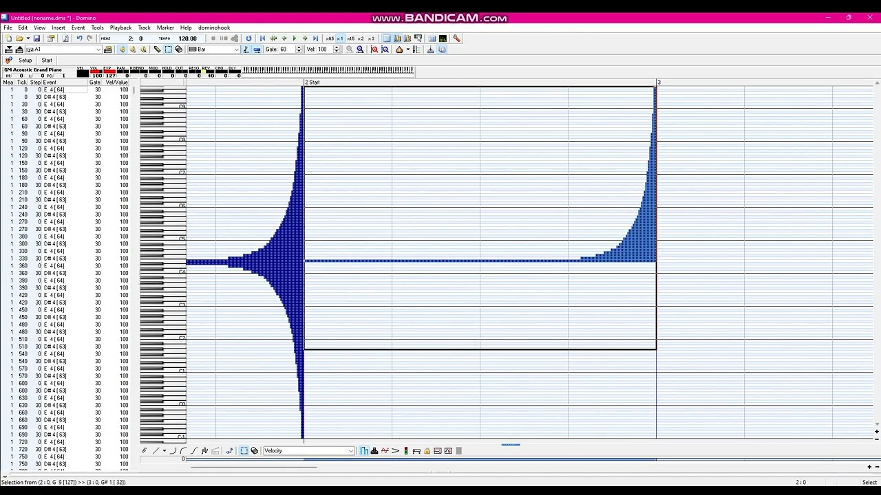 Black midi help - making a funnel (domino)