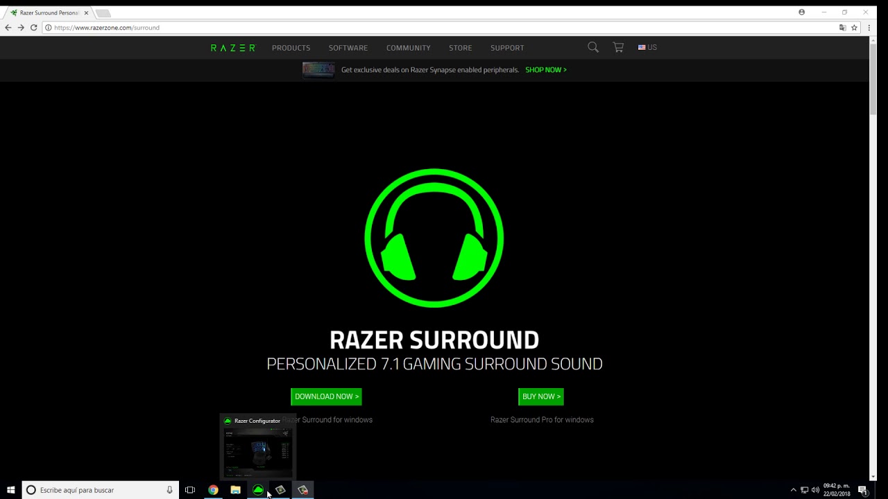 Sonido Surround 7.1 Gratis en tus auriculares con Razer Surround