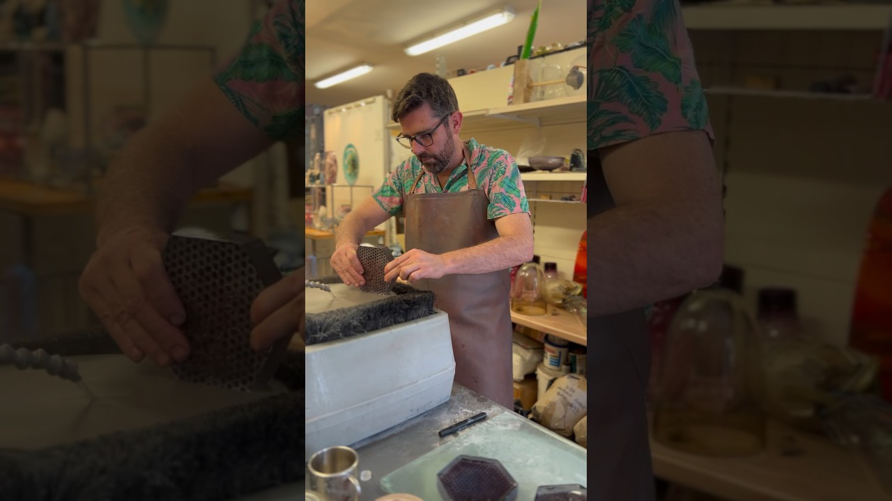 Grinding and polishing transforms awards to create unique handmade designs #glass #awards #decor