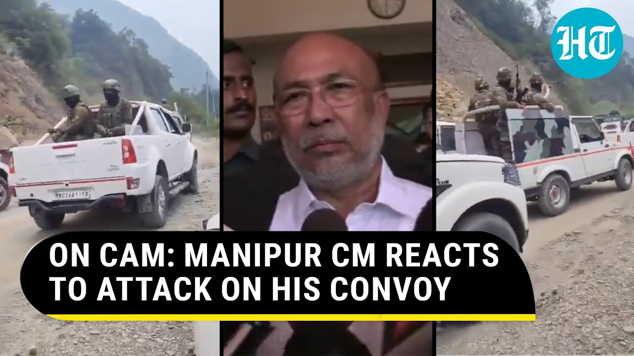 On Cam: Manipur CM's Reaction To Militant Attack On His Security Convoy Amid Fresh Violence