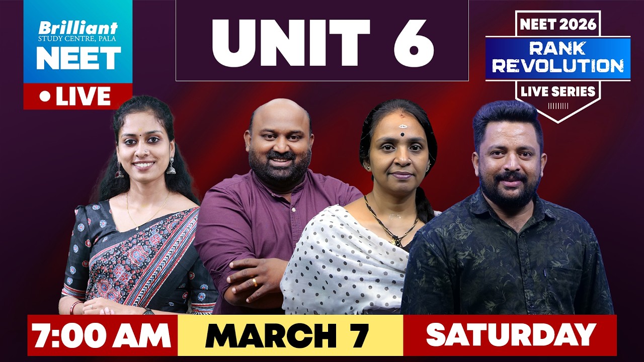 NEET 2026 Rank Revolution LIVE | March 7 @ 7 AM | Brilliant Study Centre, Pala