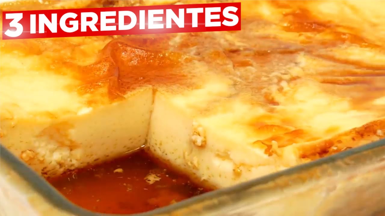 EL POSTRE MAS RICO Y F&Aacute;CIL en MINUTOS ( SOLO 3 INGREDIENTES)😋🍮😍 SIN GLUTEN Receta # 647