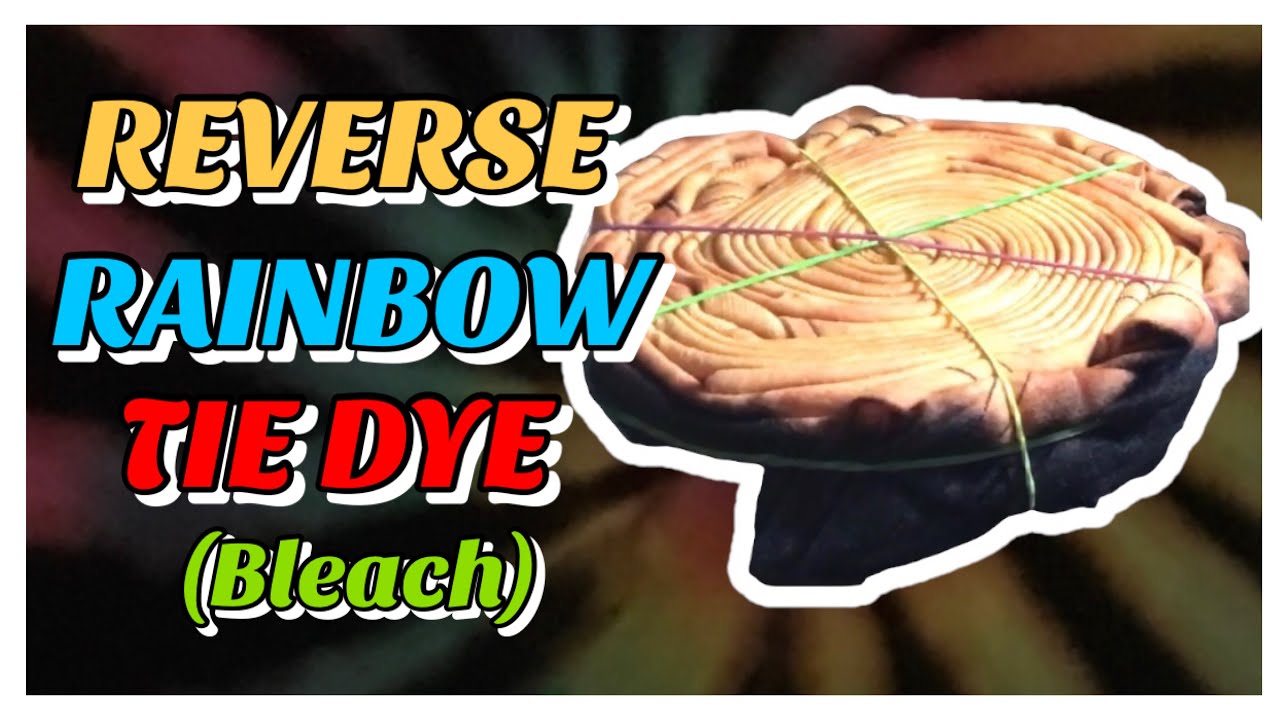 How to Tie Dye Reverse Rainbow Spiral Shirt (Black Shirt Bleach tie dye Quick Tutorials)