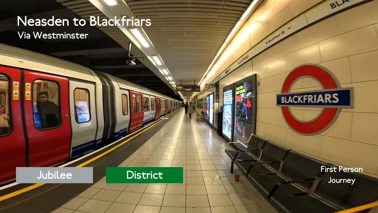 London Underground First Person Journey: Neasden to Blackfriars via Westminster