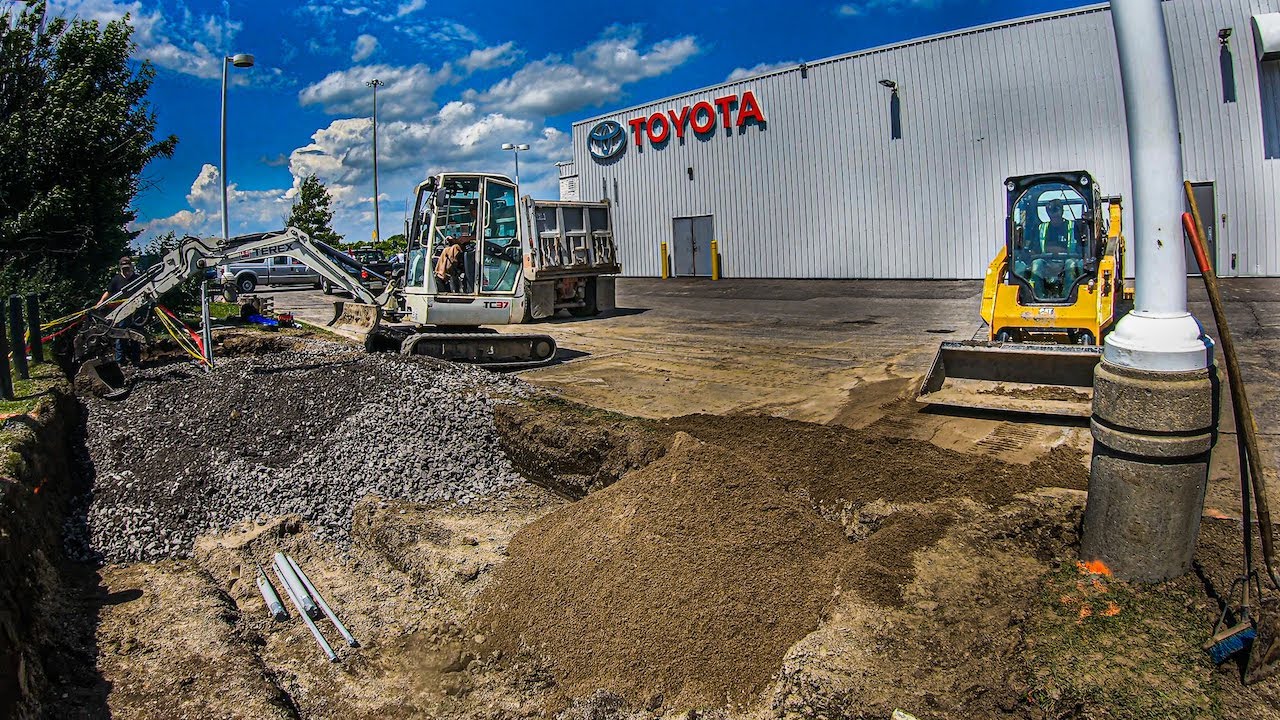 Excavating Ground for Concrete Generator Pad (COMMERCIAL SITE WORK)