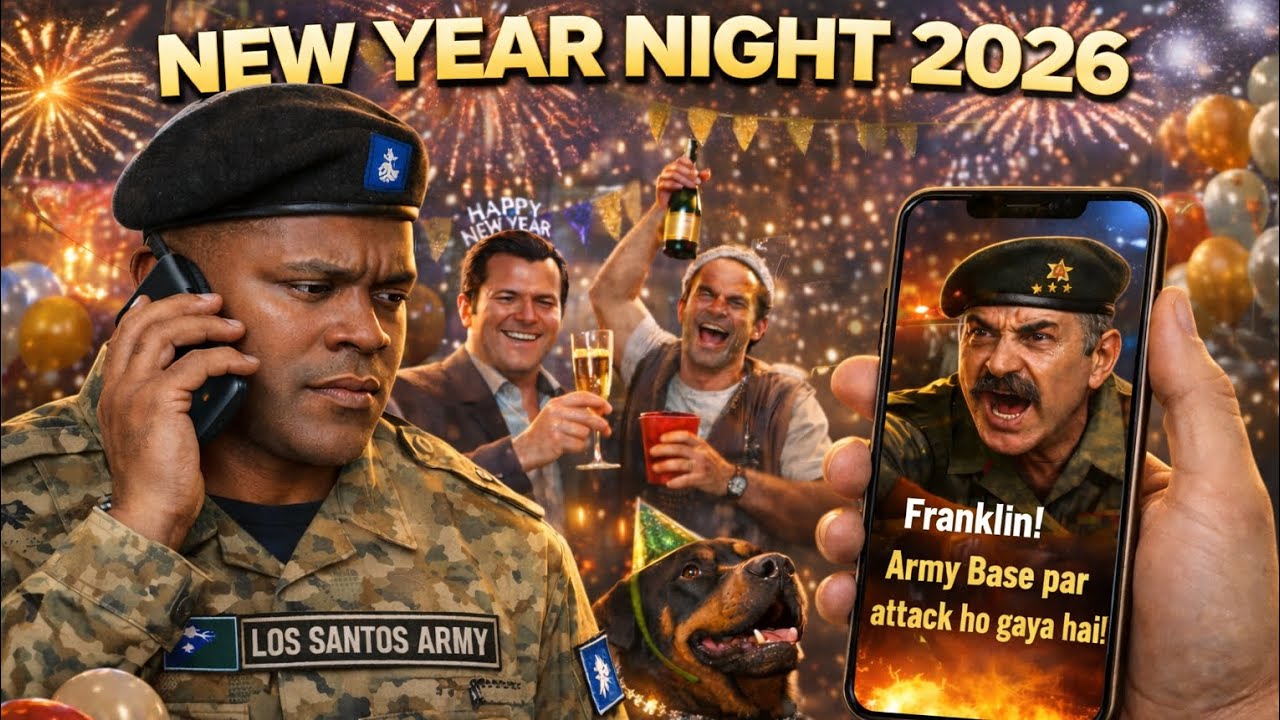 New Year Night Party ❌ Army Base Attack 😱 | Franklin Ki Emergency Duty | GTA 5 