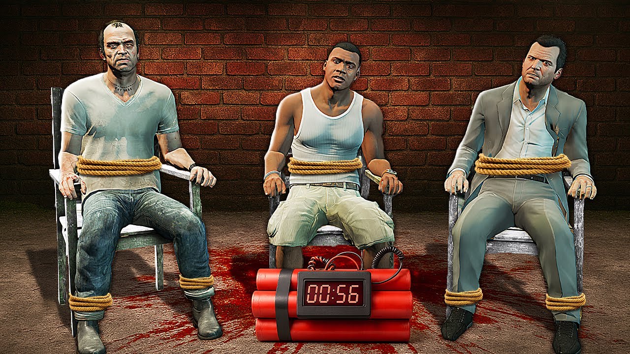 Майкла, Франклина и Тревора ПОХИТИЛИ в GTA 5!!