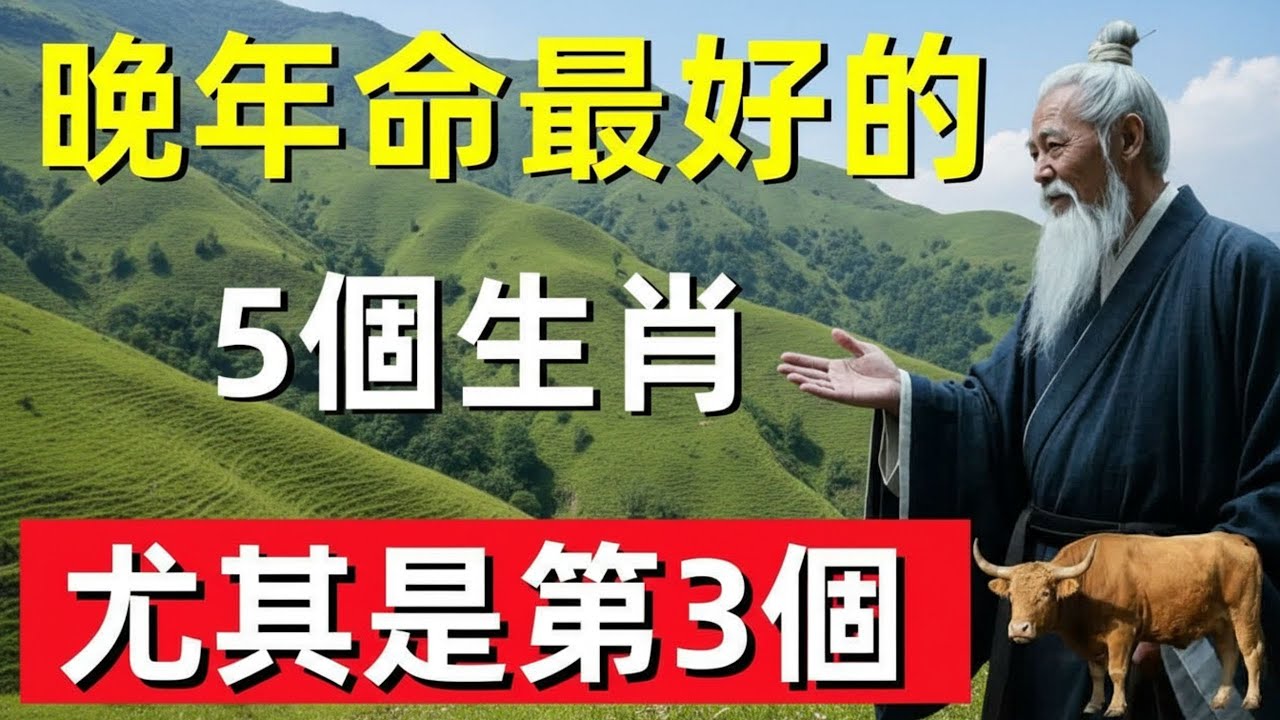 ⛩️☯🐉  晚年命最好的5個生肖，尤其是第3個，子女孝順長命百歲！#修行思維 #修行 #福報 #禪 #道德經 #覺醒 #開悟 #禅修⛩️☯🐉