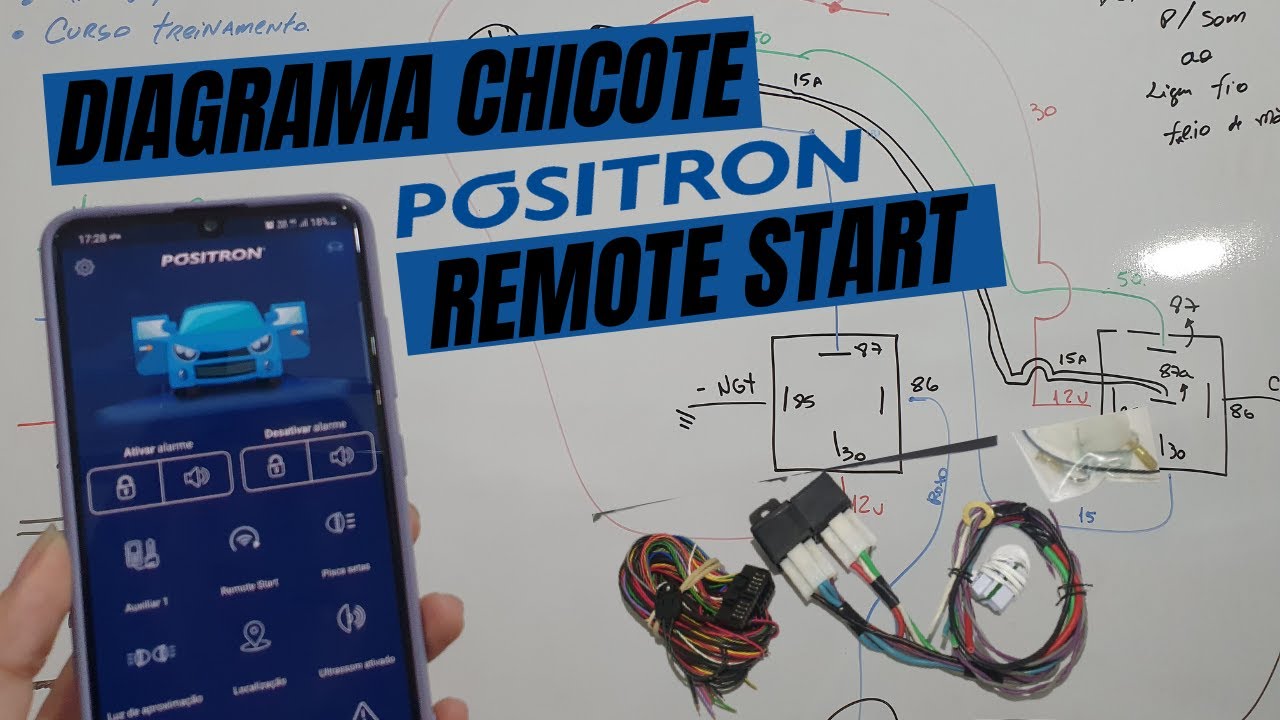 CHICOTE REMOTE STARTER POSITRON PX360BT STARTER DIAGRAMA PASSO A PASSO / COMO INSTALAR - VIDEO 2