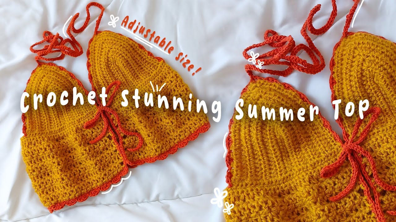 Summer Top Crochet Tutorial ☀️ | Adjustable size! Beginners Friendly