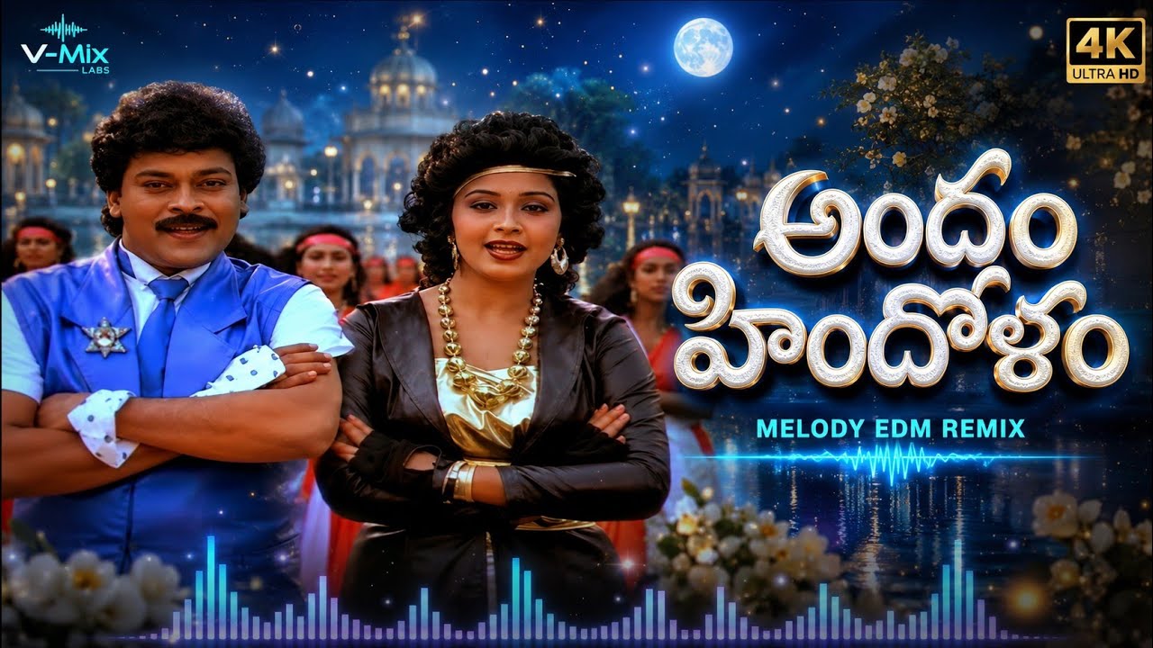 Andam Hindolam 💙 | 80's Telugu Evergreen Melody Remix | Chiranjeevi | Vijaya Shanthi | 4K