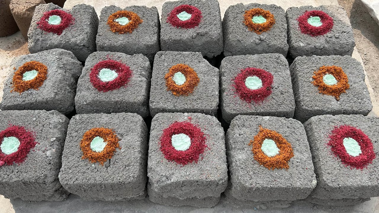 New Video 💕 Big Stone Sand Cement Block Shapes Only Dry Floor Crumbling 💐#asmr #relax 
