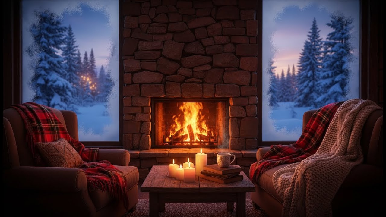 Soft Jazz & Warm Fire ☕🔥 | The Perfect Study Companion