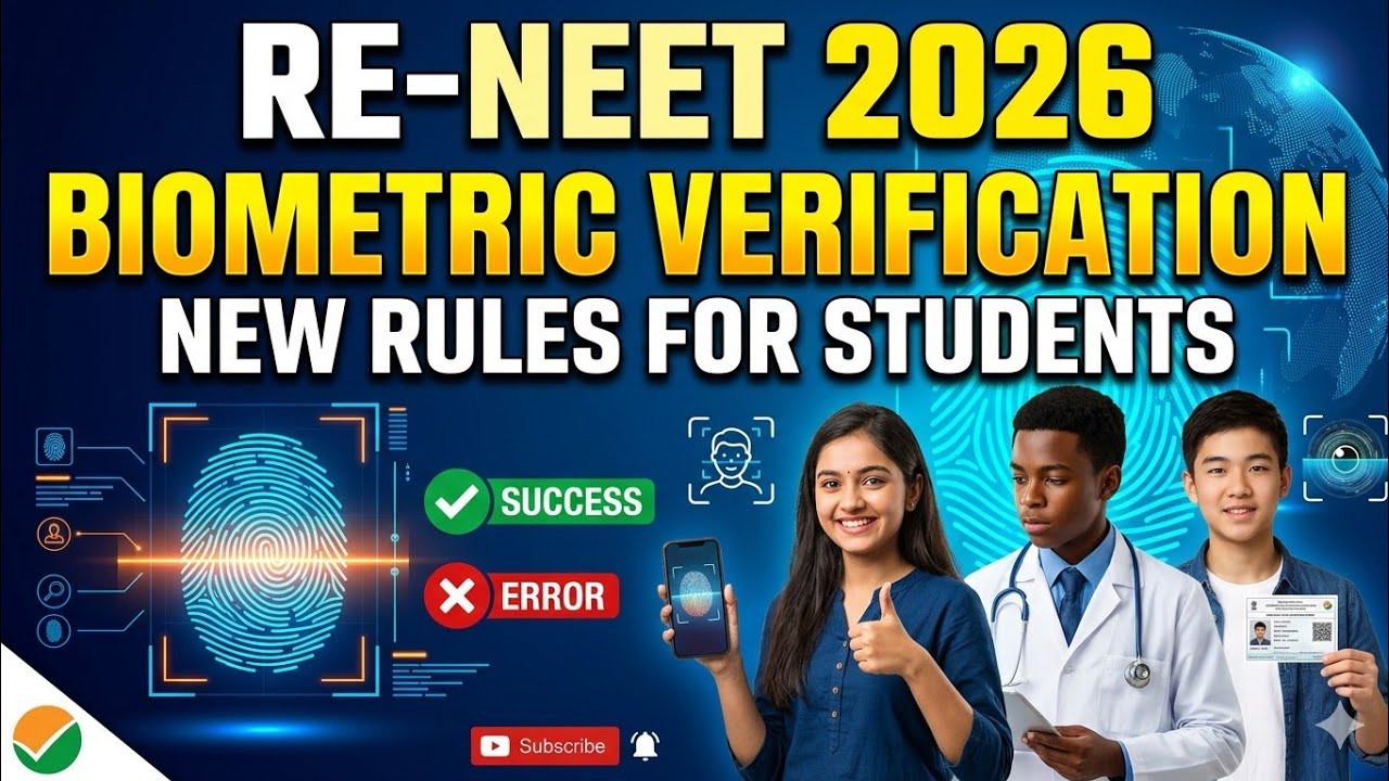 NTA Official Advisory: New Biometric & Entry Rules for Re-NEET 2026 Students! 📝 Re-NEET 2026!Reneet 