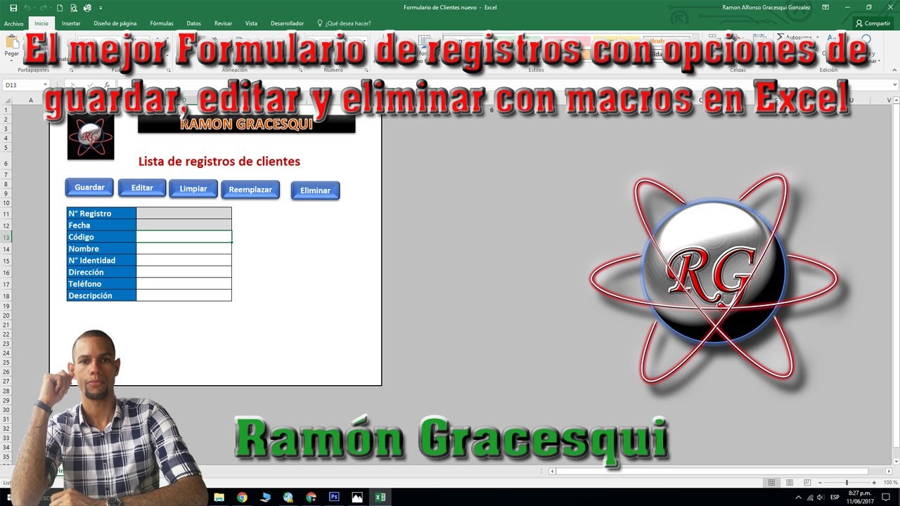 La mejor manera de crear un Formulario o Base de datos de Clientes con Macros en Excel (Actualizado)
