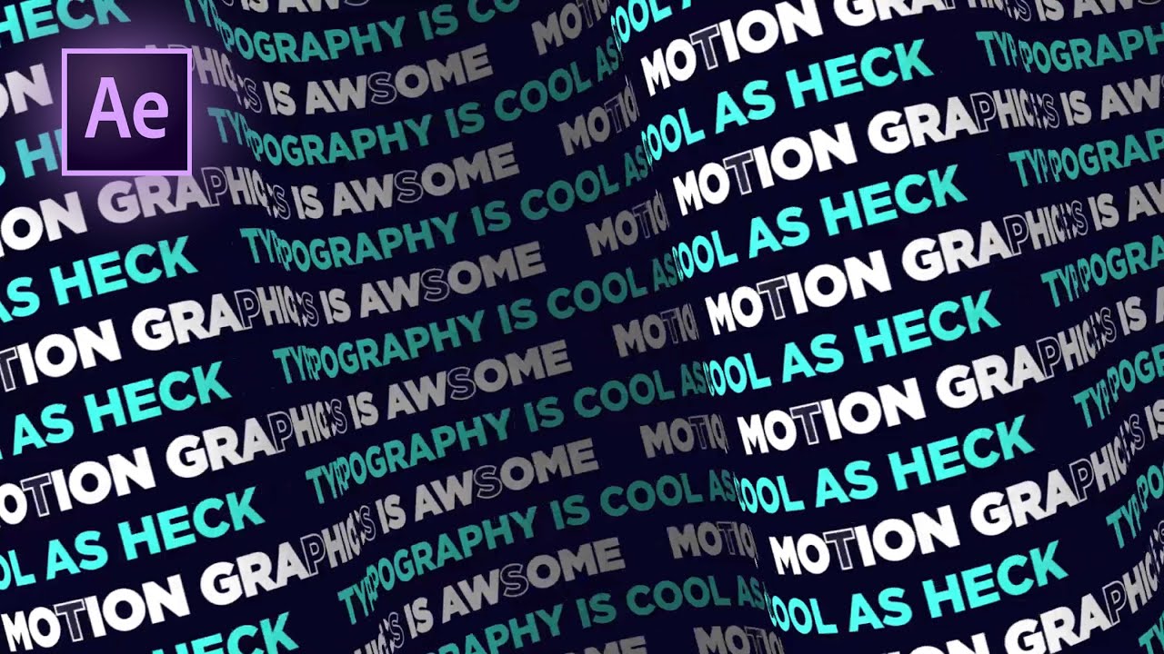 Typography Background After Effects - After Effects Tutorial - Seamless Animation - No Plugin