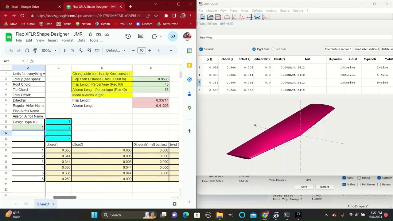 Airfoil Shapes, Flap Designer, XFLR5