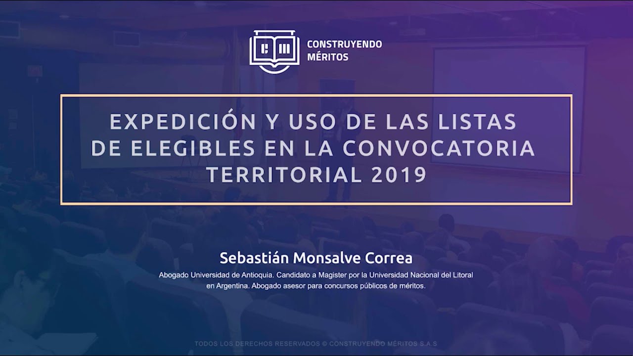 Expedici&oacute;n y uso de las listas de elegibles en la Convocatoria Territorial 2019