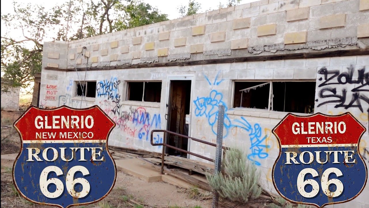 Abandoned ROUTE 66 Ghost Town GLENRIO Lives in 2 States